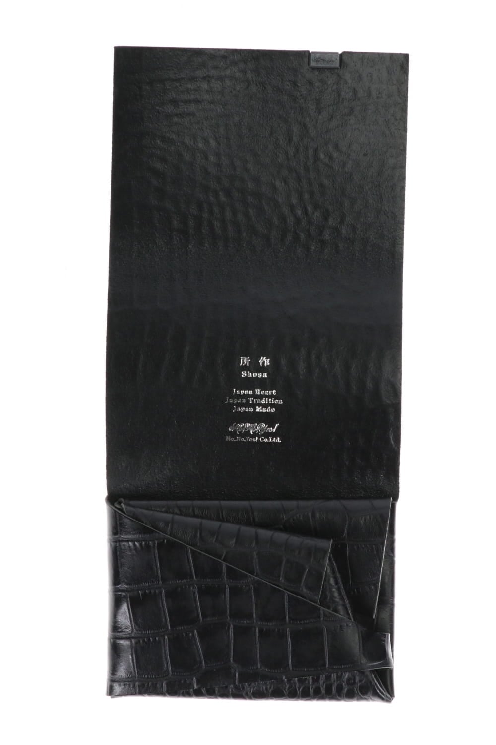 Shosa - No,No,Yes! Short Wallet 1.0 Embossing Croco Black