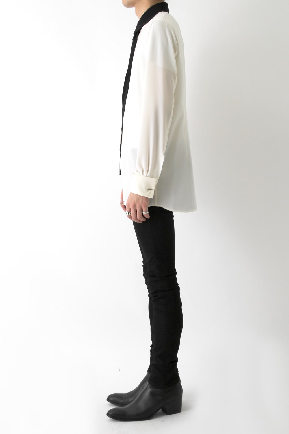 LAMBERT CREPE DE CHINE BOW COLLAR SHIRT