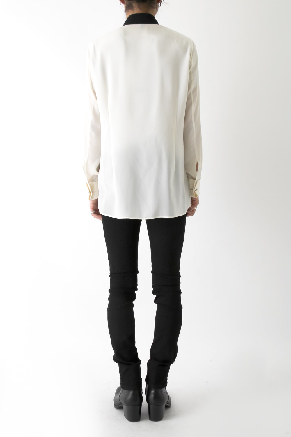 LAMBERT CREPE DE CHINE BOW COLLAR SHIRT