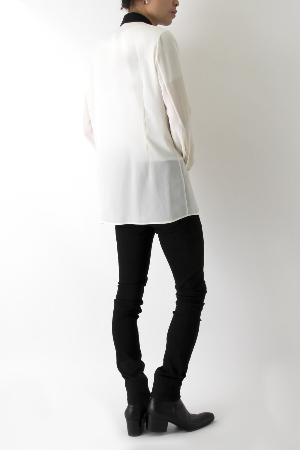 LAMBERT CREPE DE CHINE BOW COLLAR SHIRT