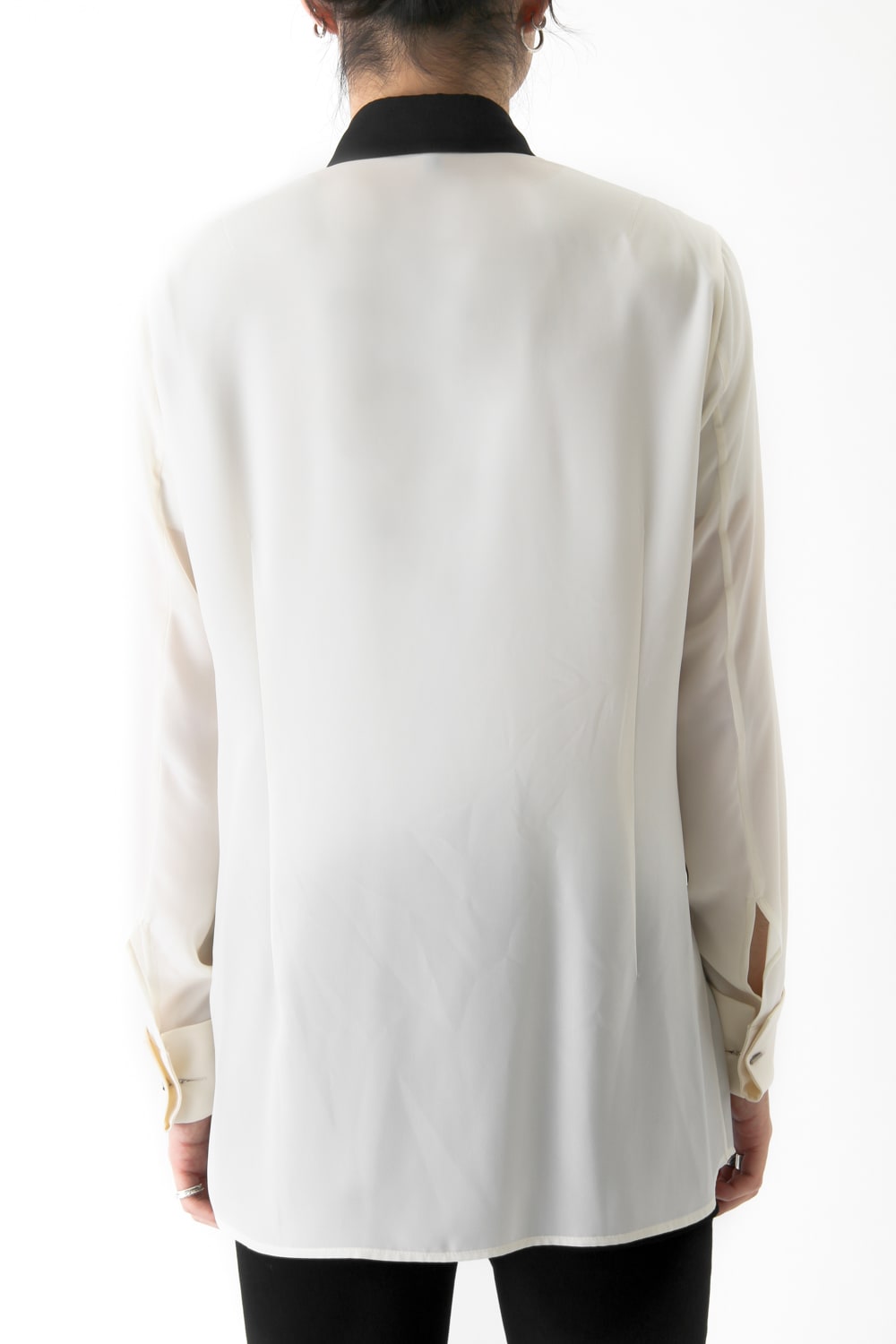 LAMBERT CREPE DE CHINE BOW COLLAR SHIRT