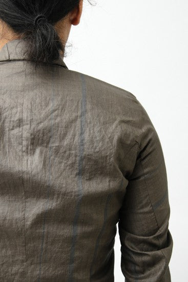 Silicone Coating Linen Check Jacket