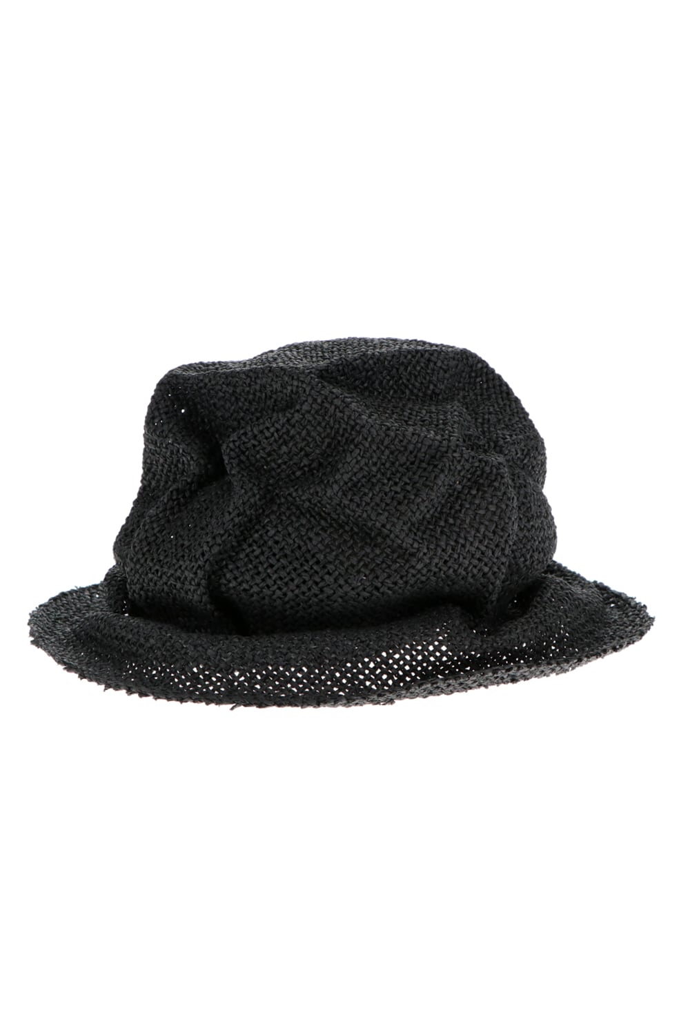 Paper Straw Hat Black
