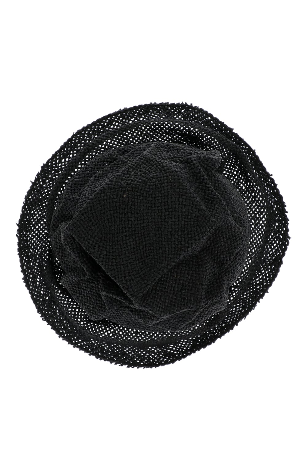 Paper Straw Hat Black