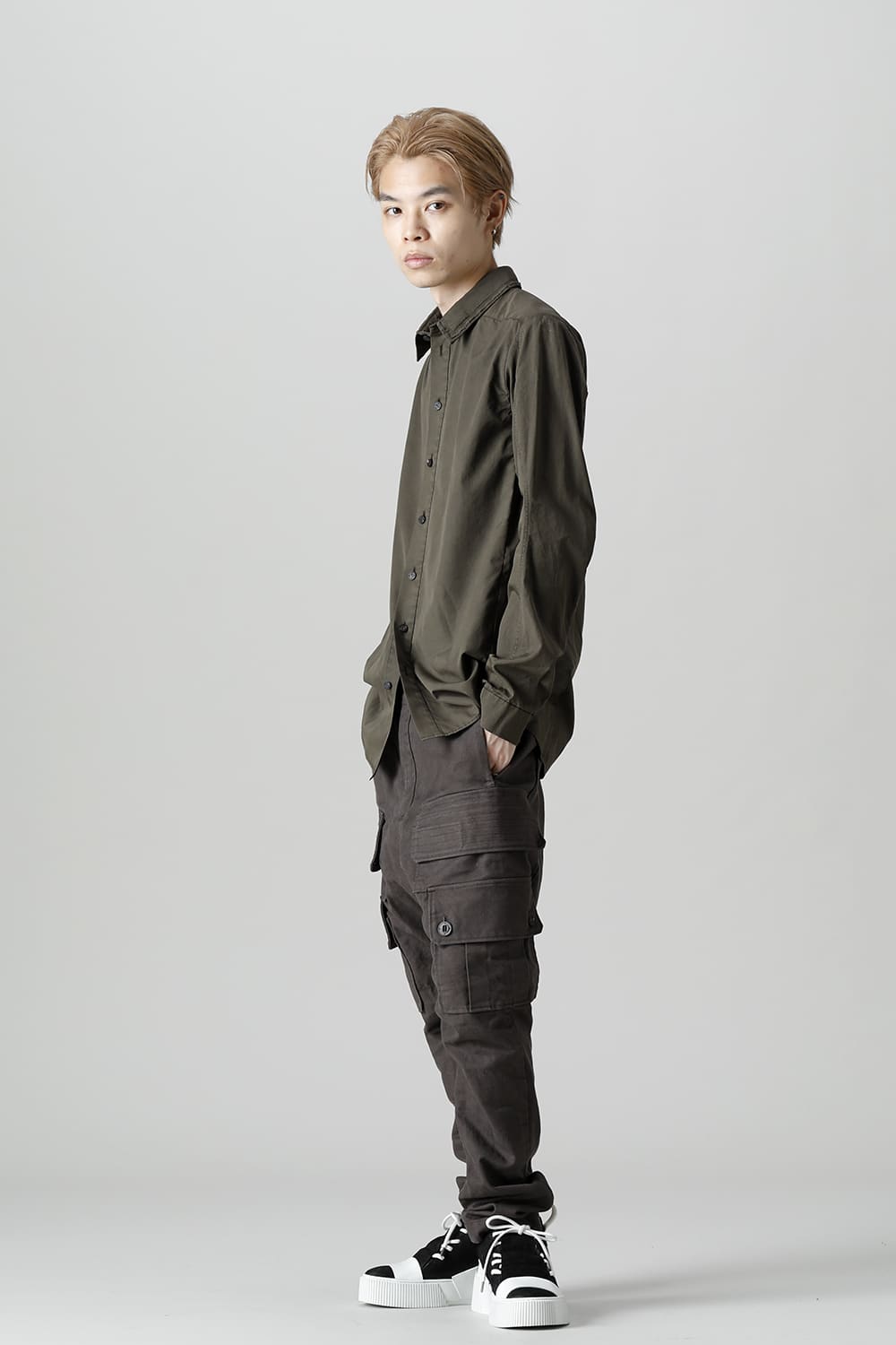 Shirt FINX 120/2 Cotton Dark Olive