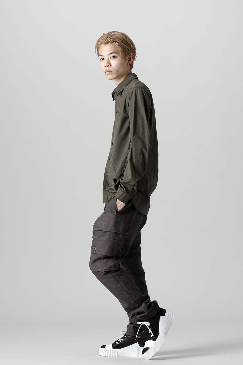 Shirt FINX 120/2 Cotton Dark Olive