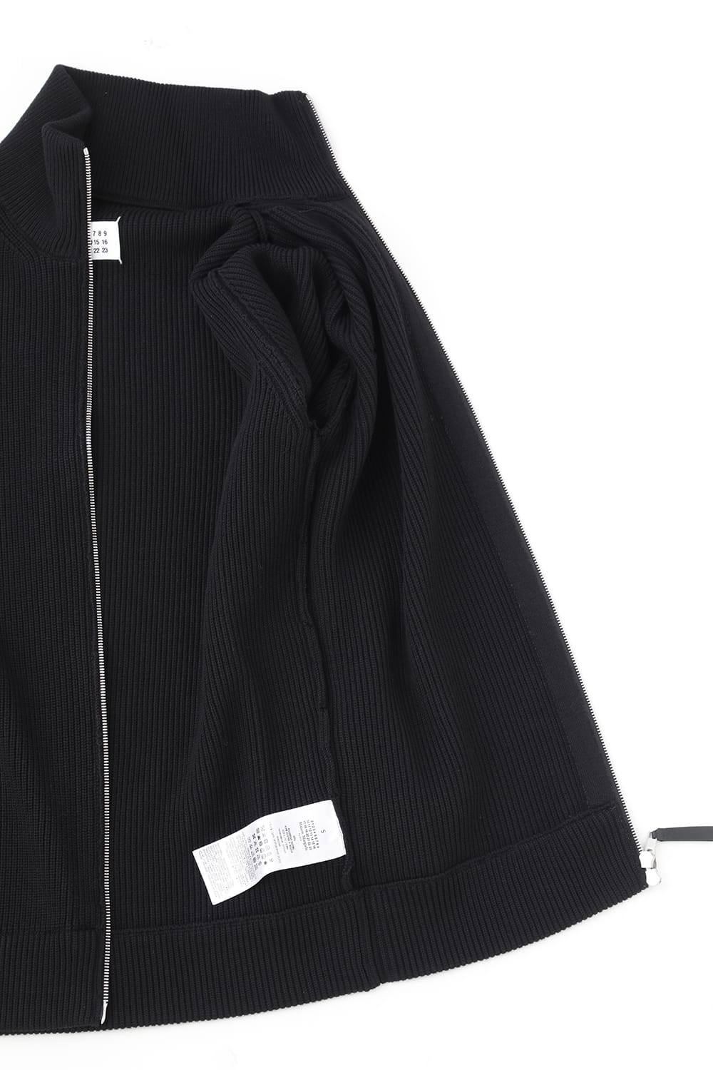 ドライバーズ ジップ アップ ニット Black