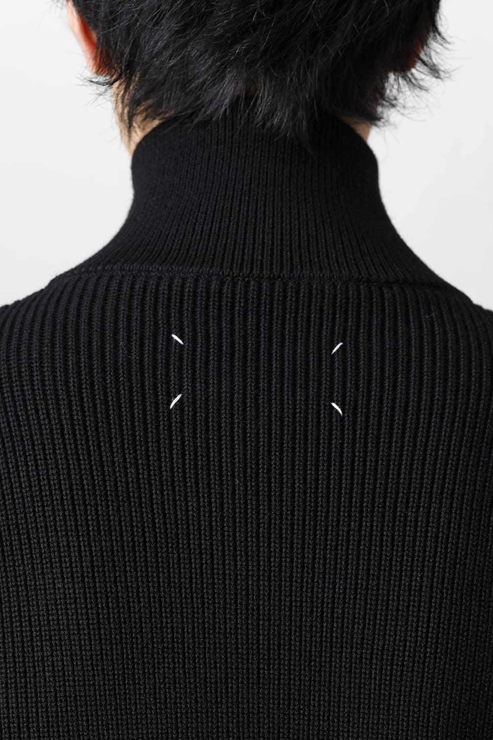 ドライバーズ ジップ アップ ニット Black