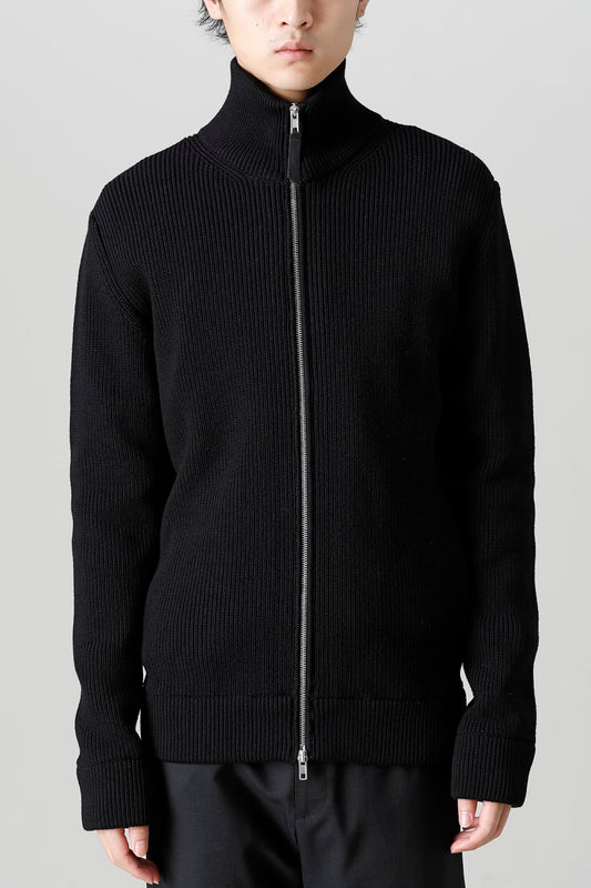 Driver's Zip Up Knit Black
