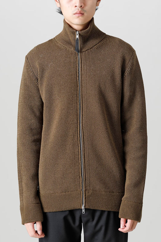 Driver's Zip Up Knit Olive