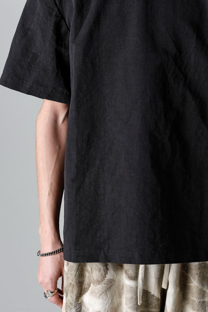 Side Button Tee Black