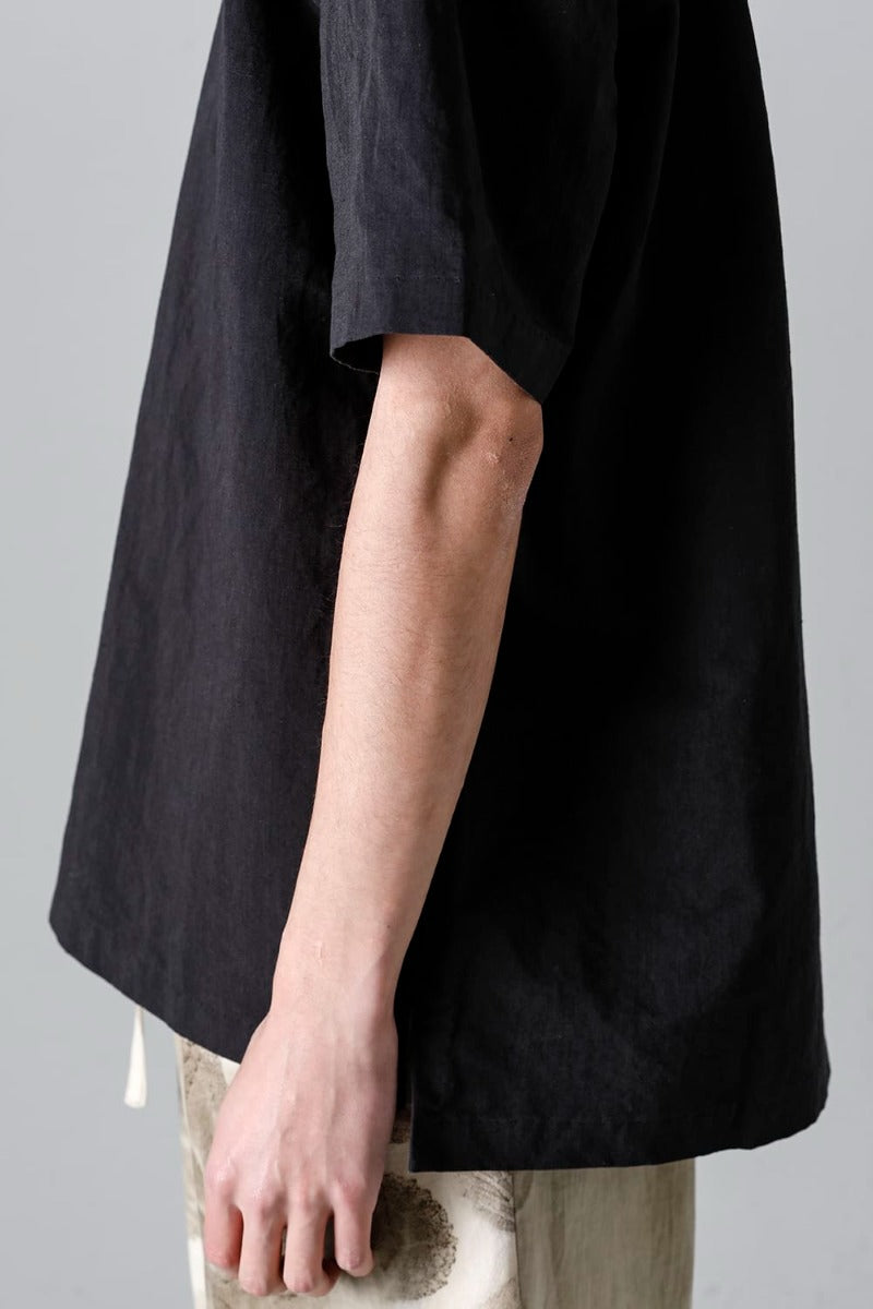 Side Button Tee Black