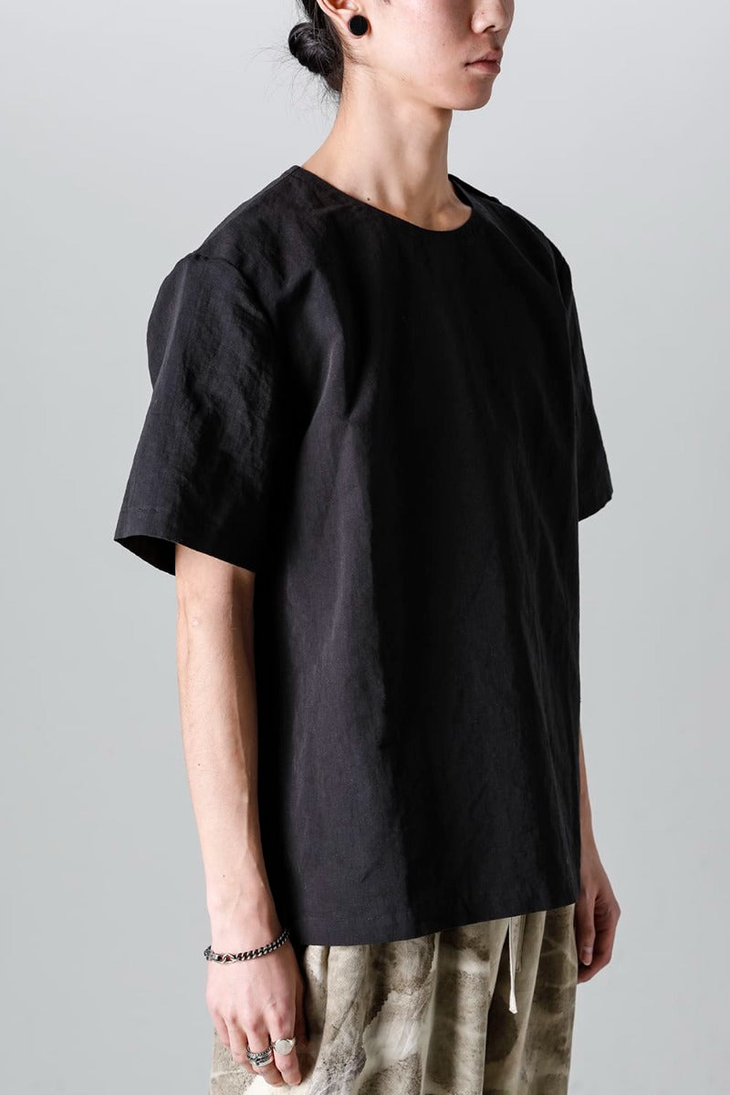 Side Button Tee Black