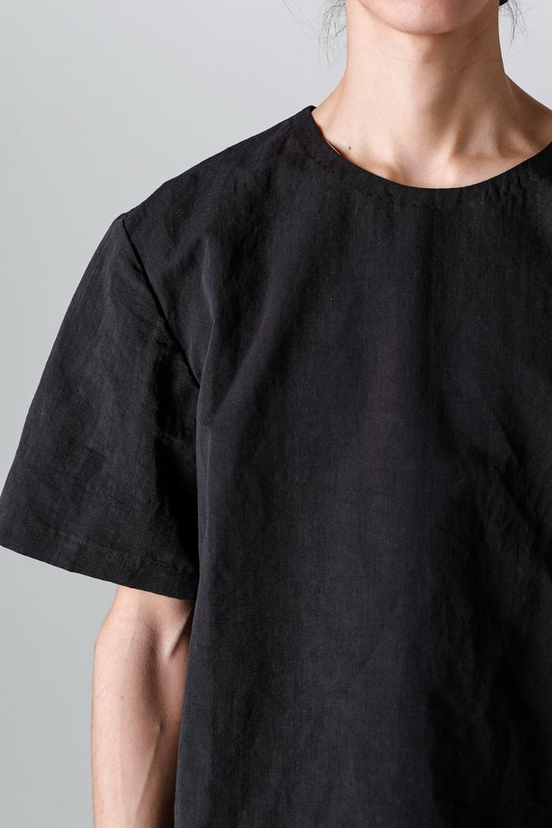 Side Button Tee Black