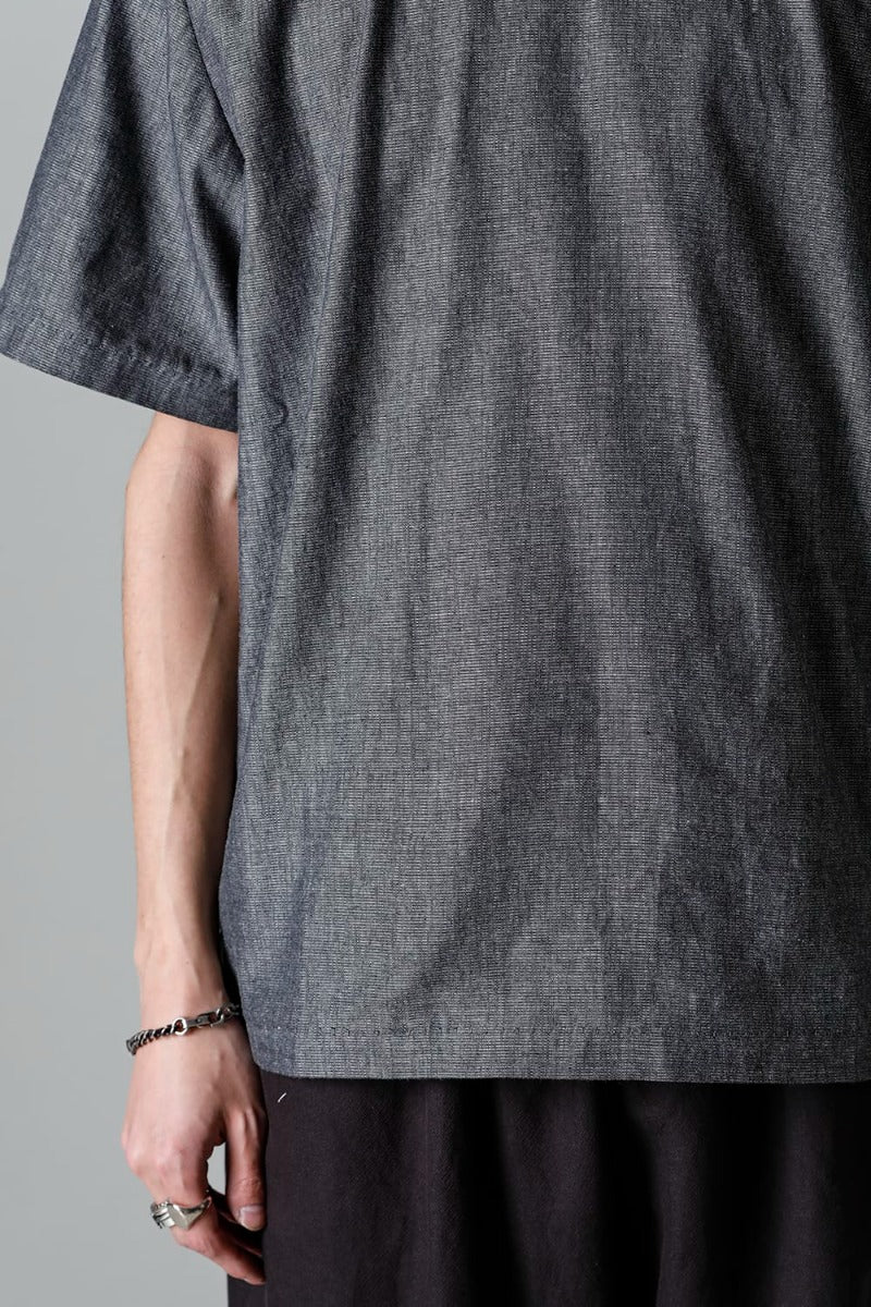 Side Button Tee Grey