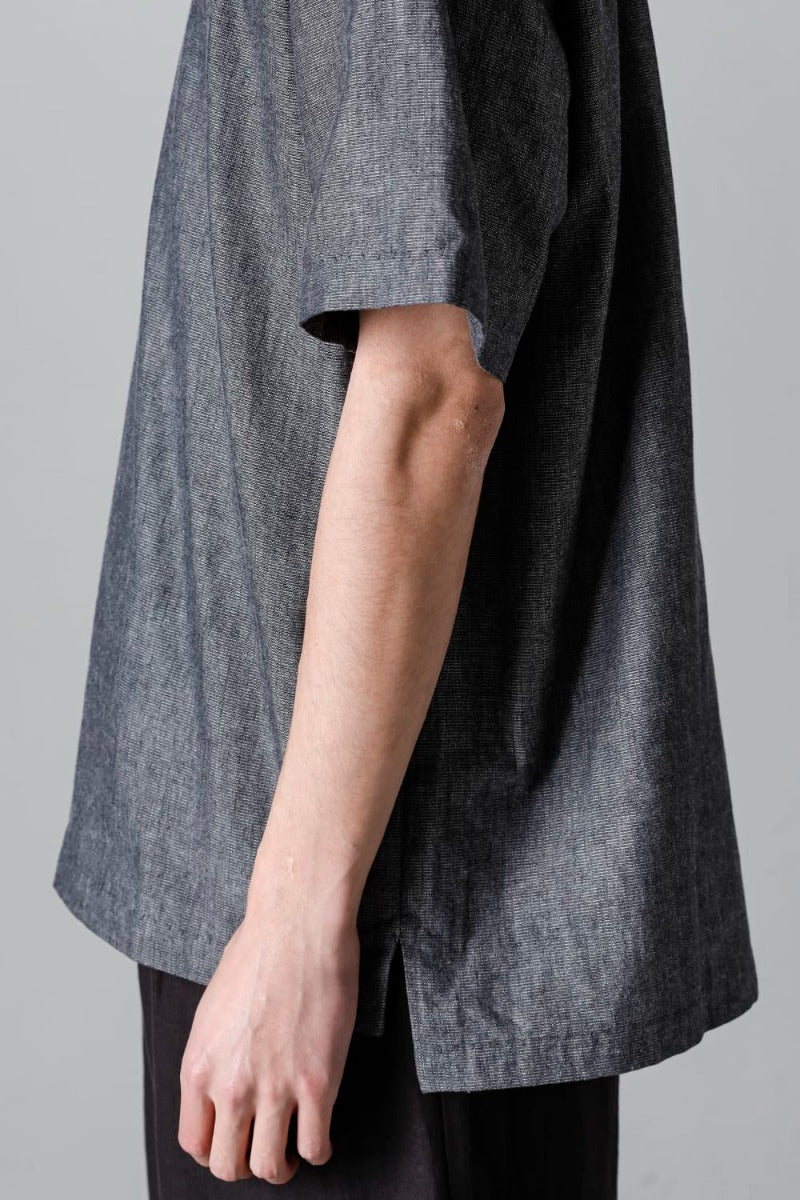 Side Button Tee Grey