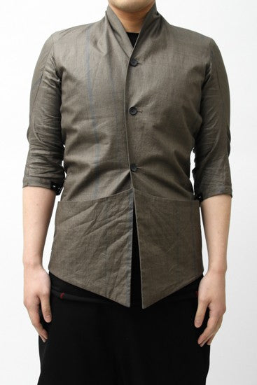 Silicone Coating Linen Check Jacket