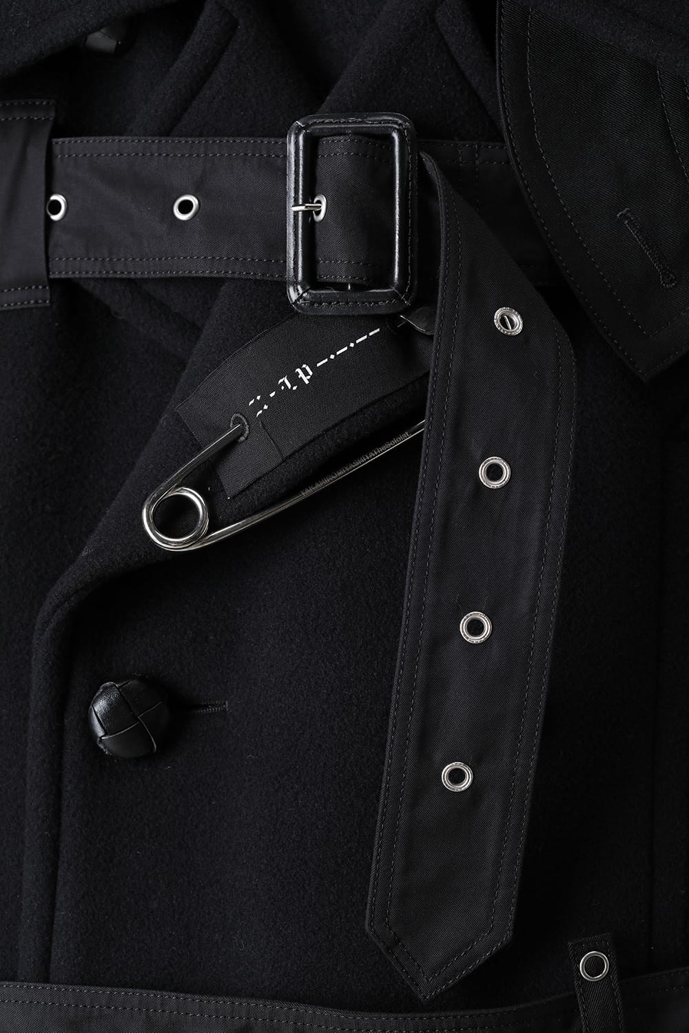 Music Staff Strapped Blanket Pea Coat