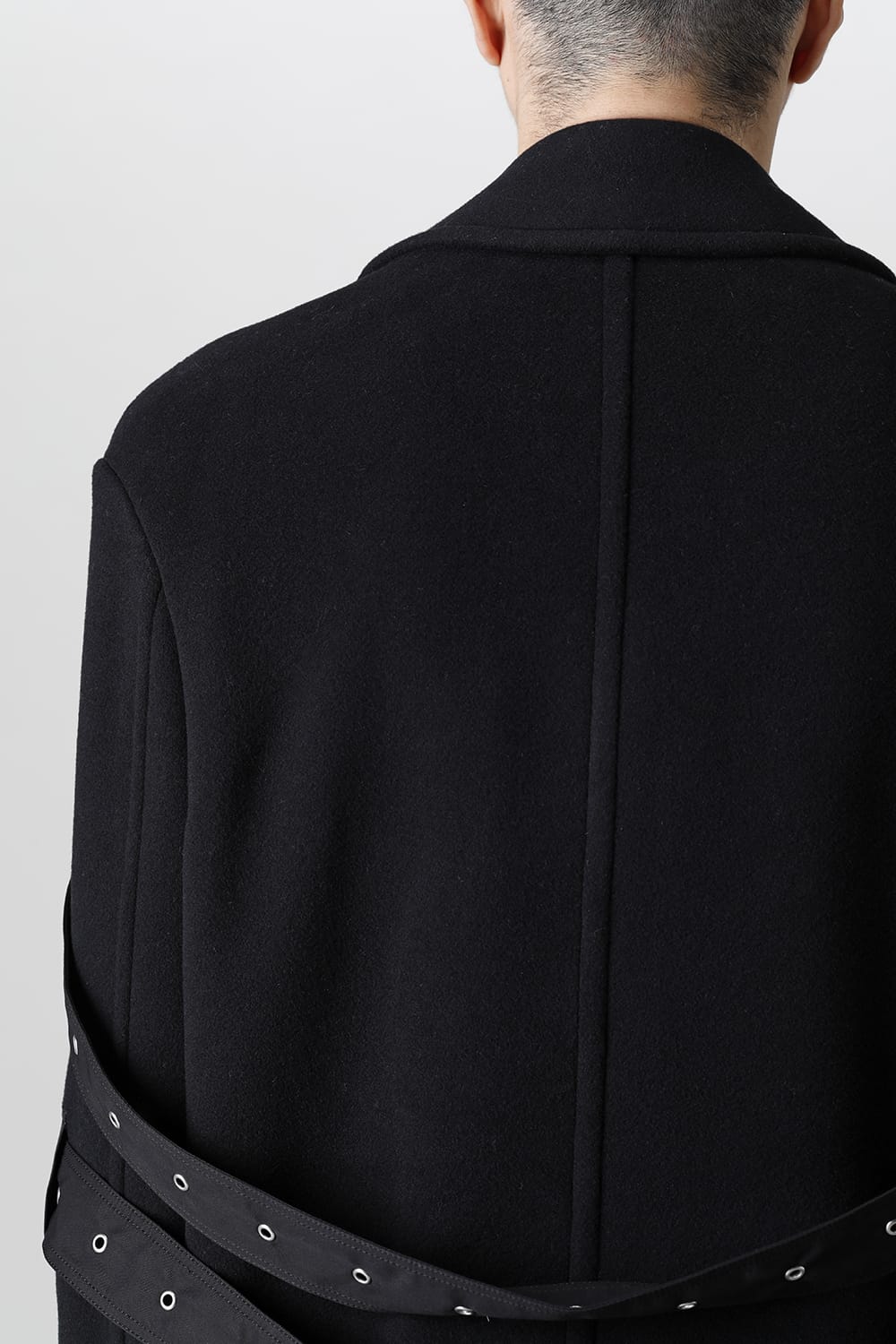 Music Staff Strapped Blanket Pea Coat