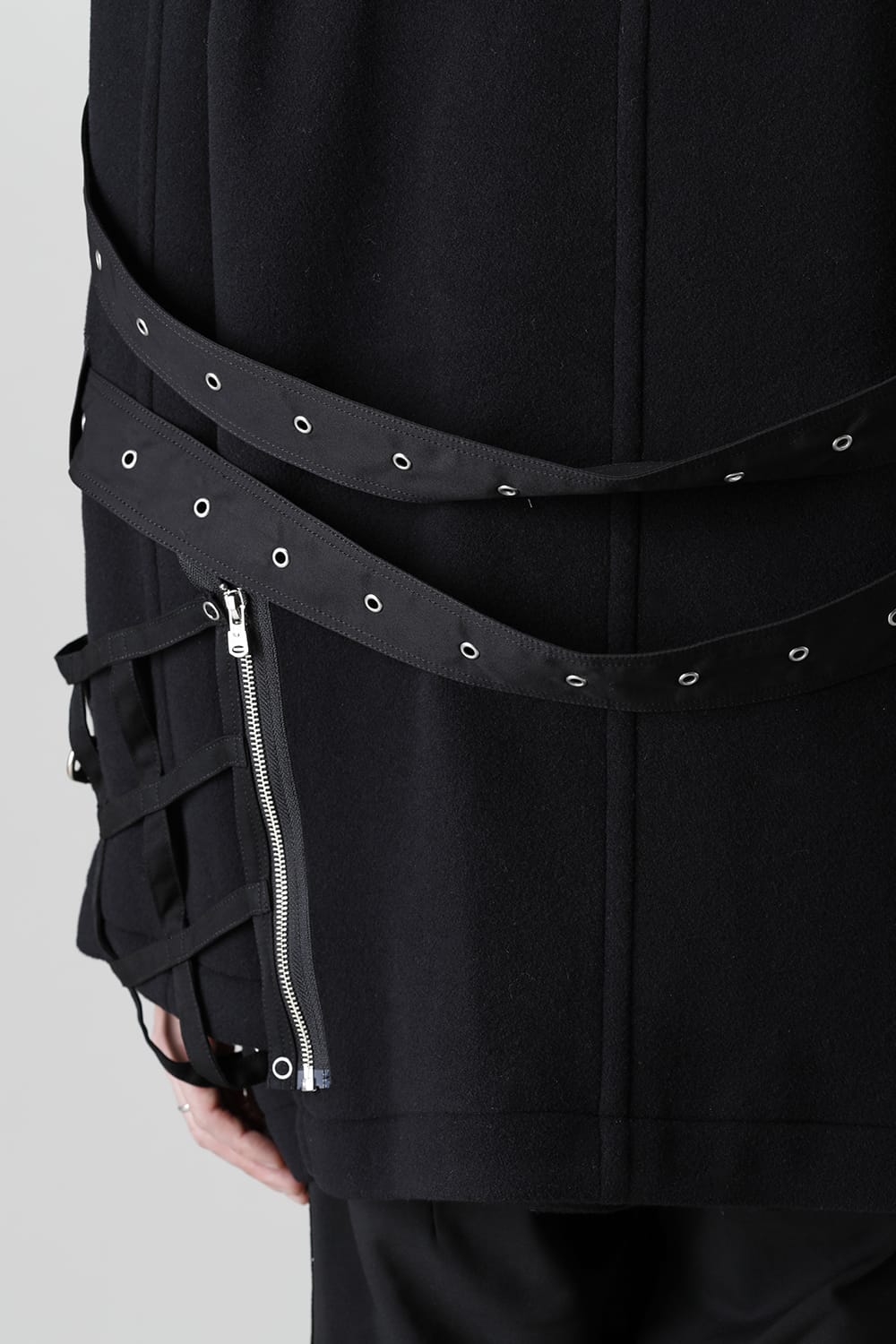 Music Staff Strapped Blanket Pea Coat