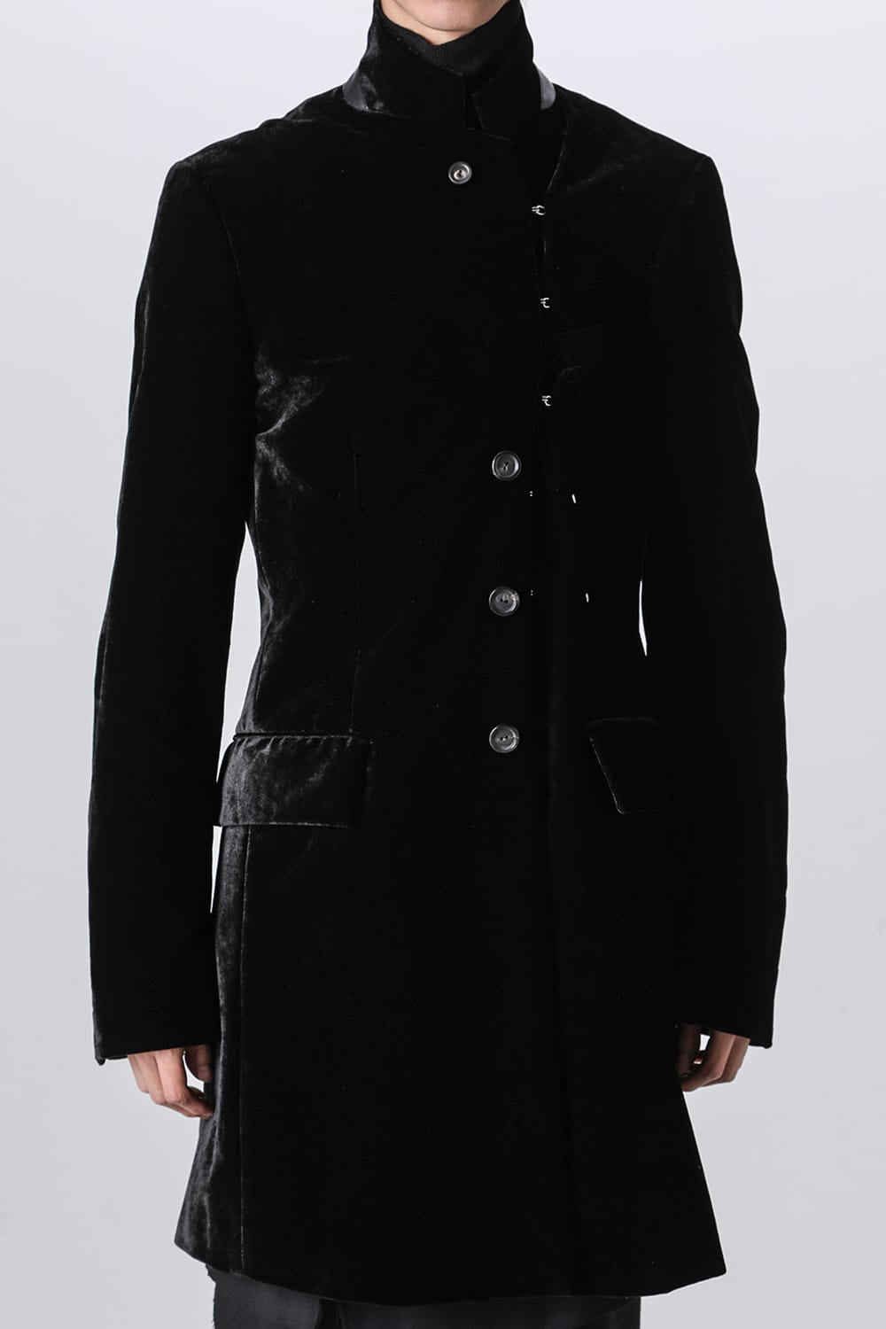 right - left chesterfield jacket.(velvet)