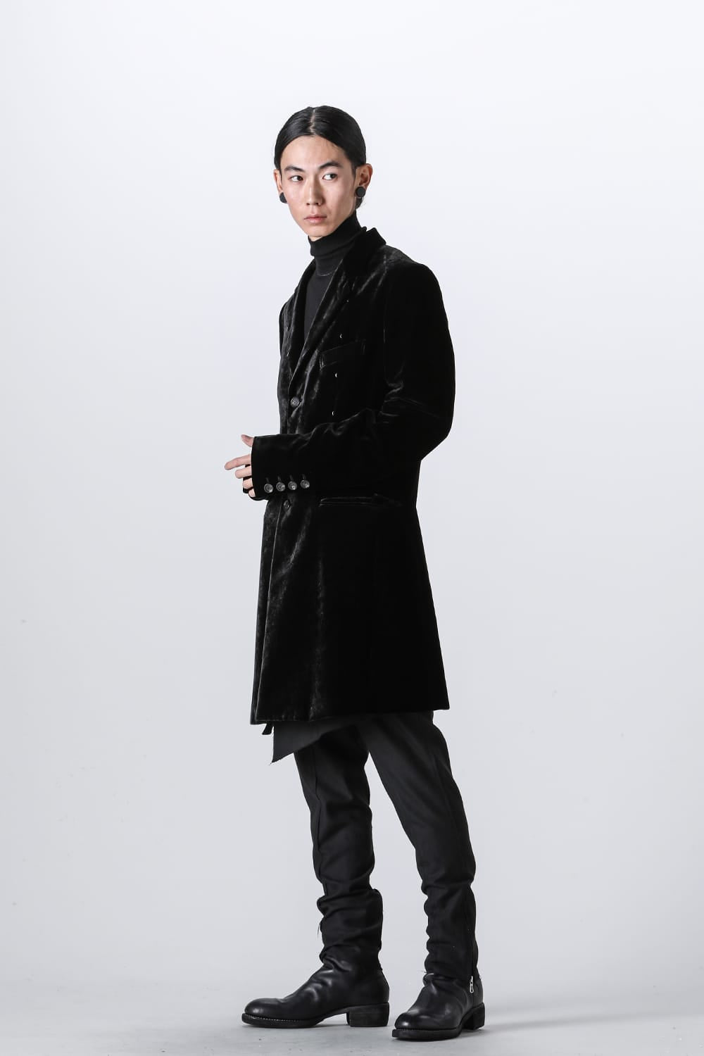 right - left chesterfield jacket.(velvet)