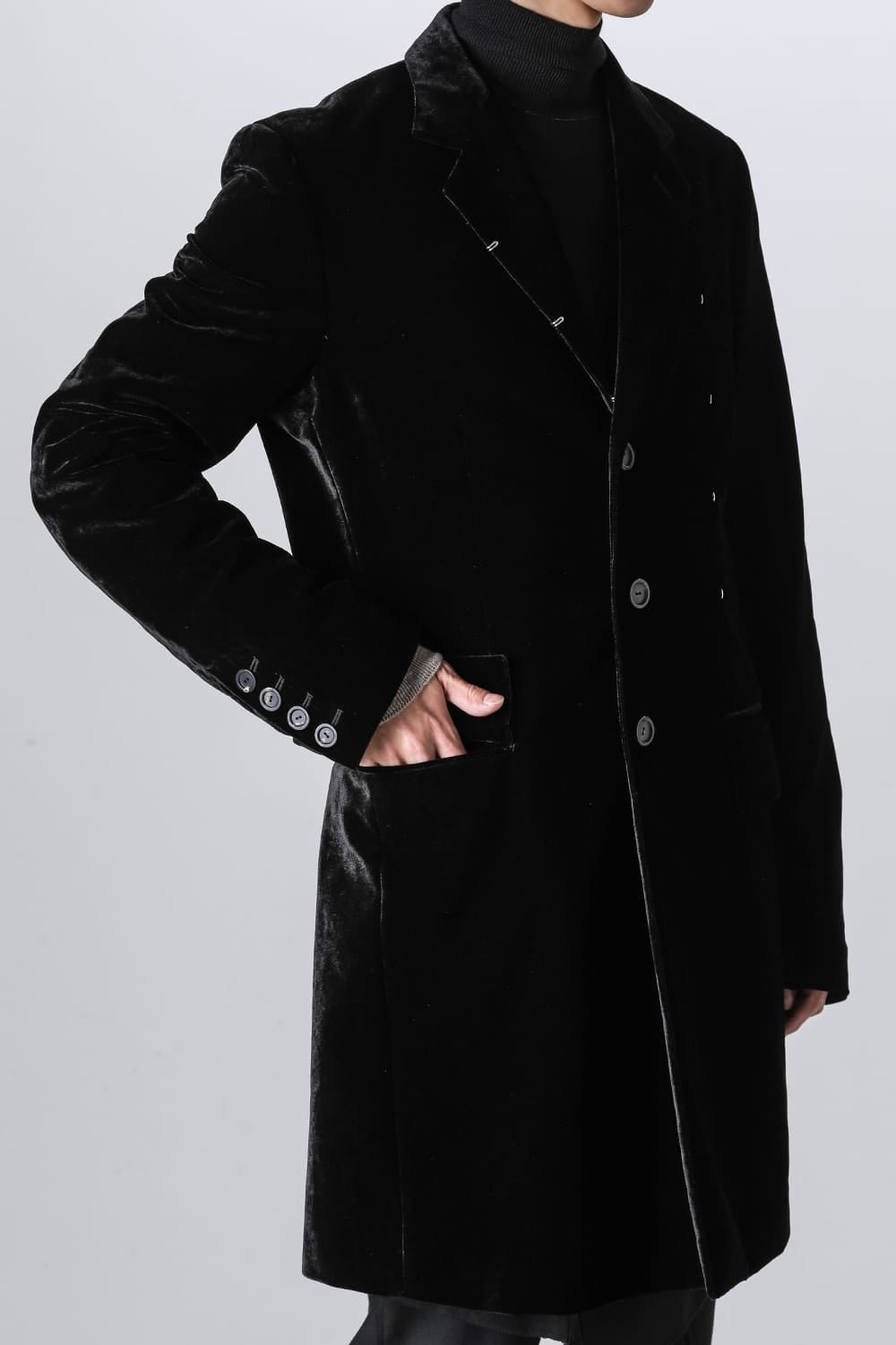 right - left chesterfield jacket.(velvet)