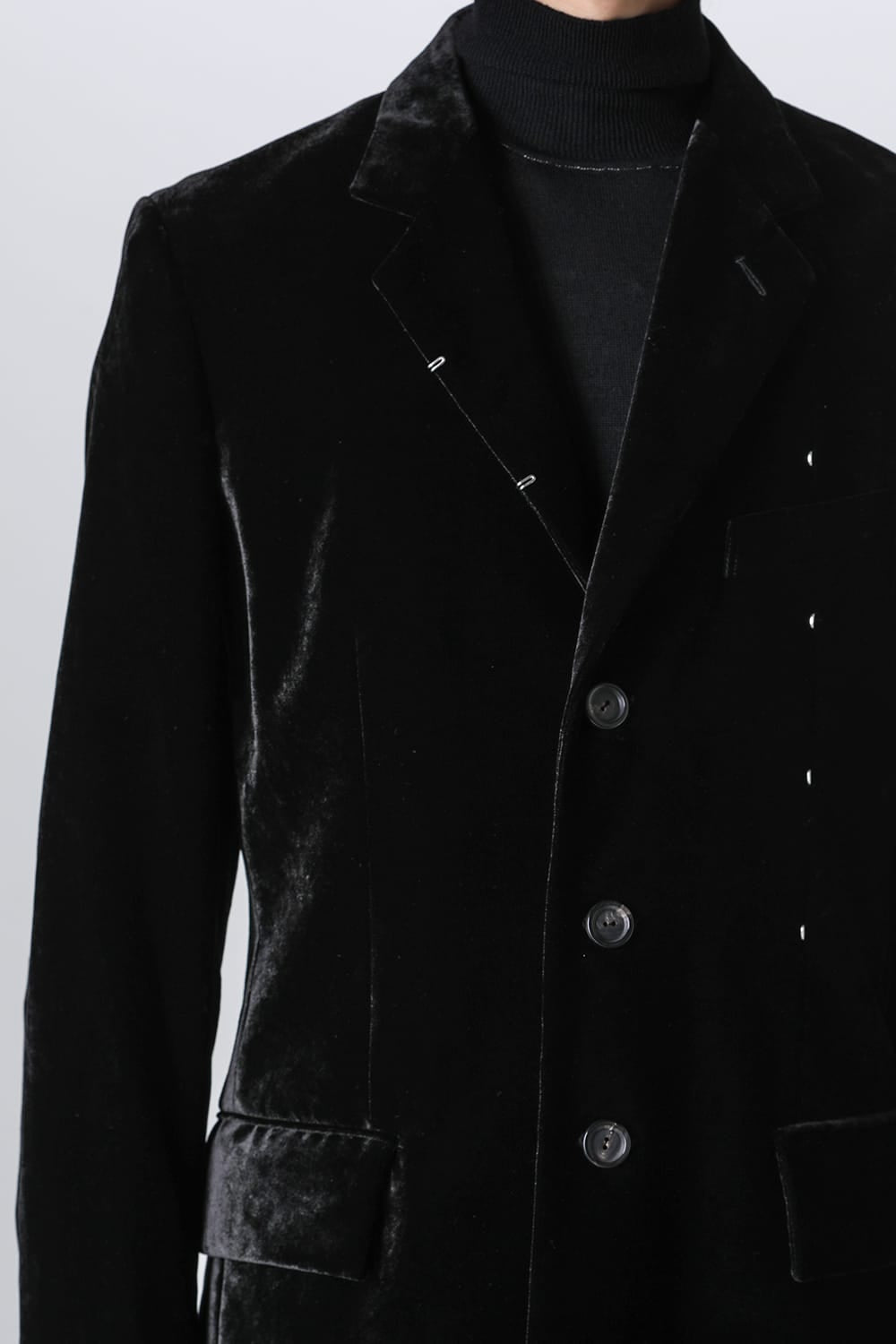 right - left chesterfield jacket.(velvet)