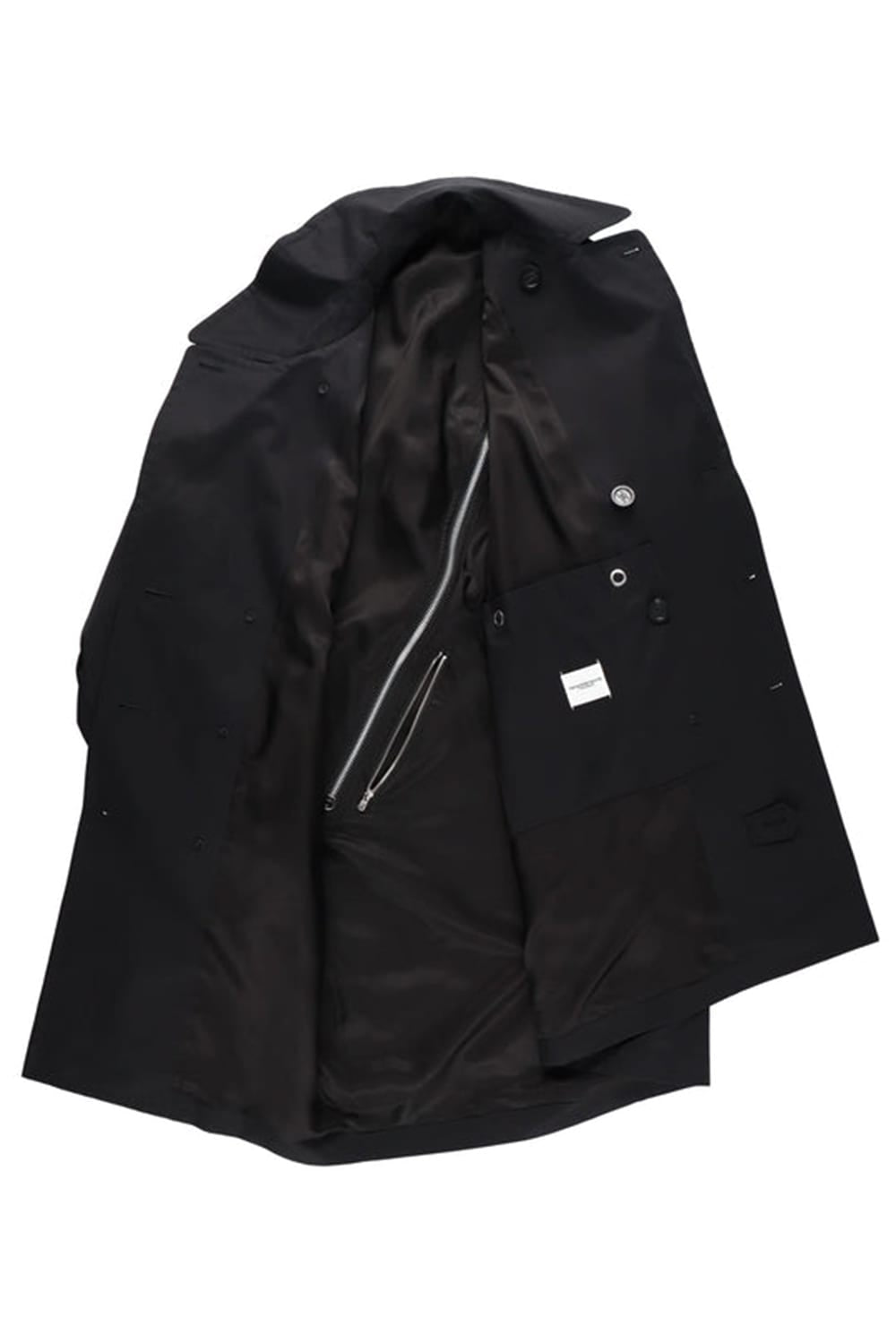 double zip balloon shaped trench coat