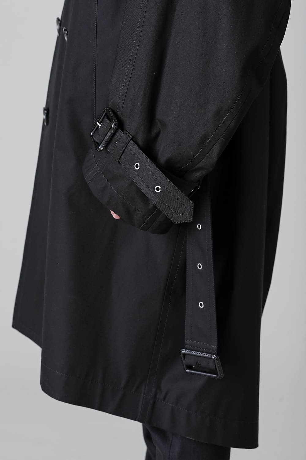 double zip balloon shaped trench coat