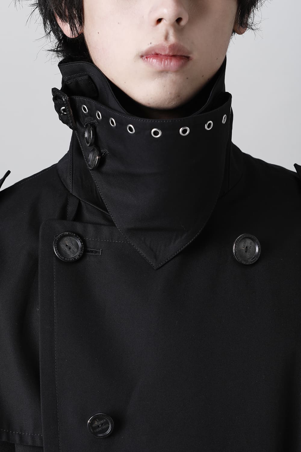 double zip balloon shaped trench coat