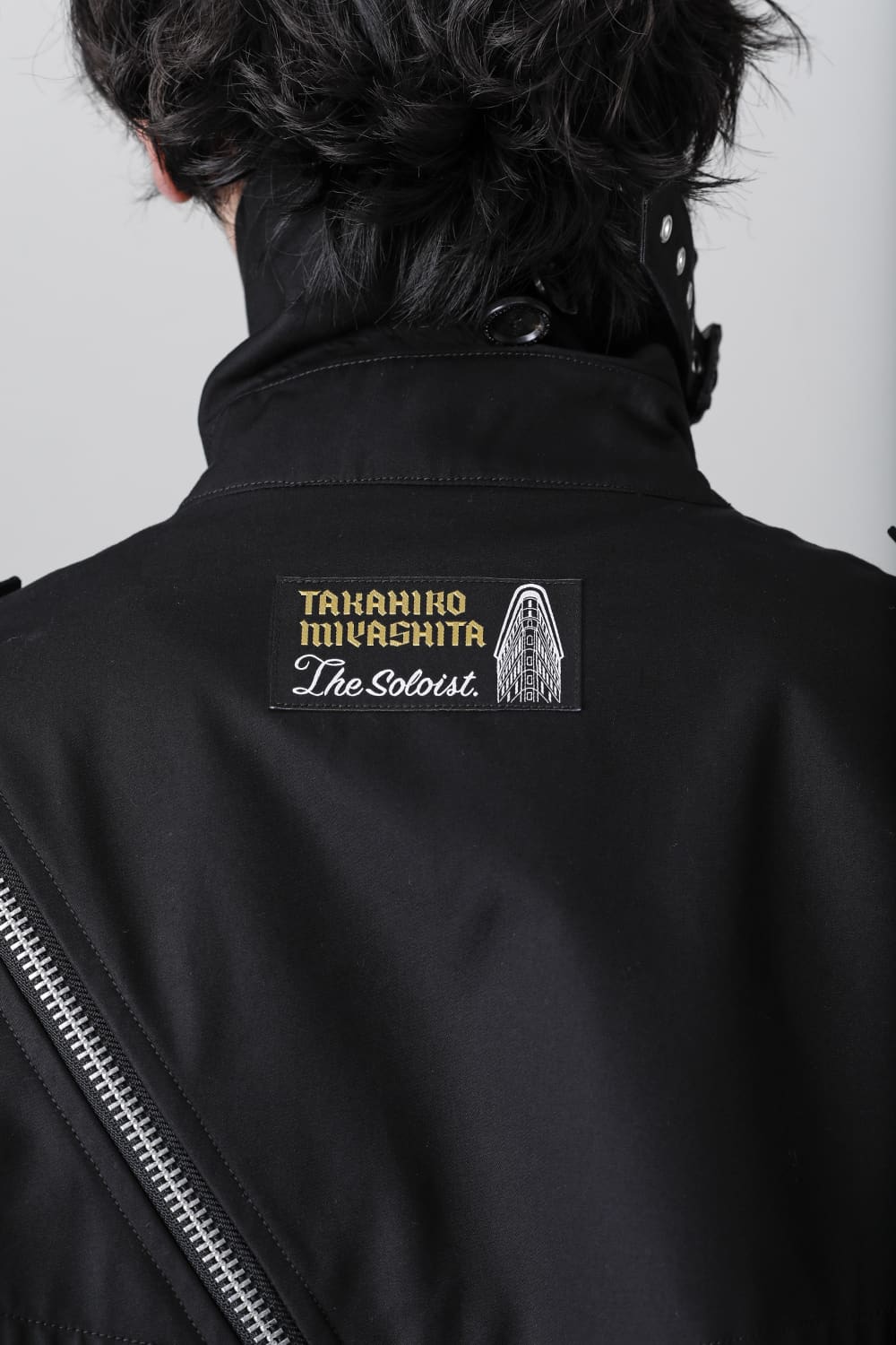 double zip balloon shaped trench coat