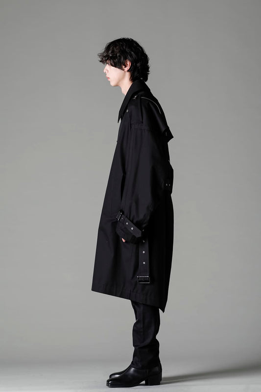 double zip balloon shaped trench coat