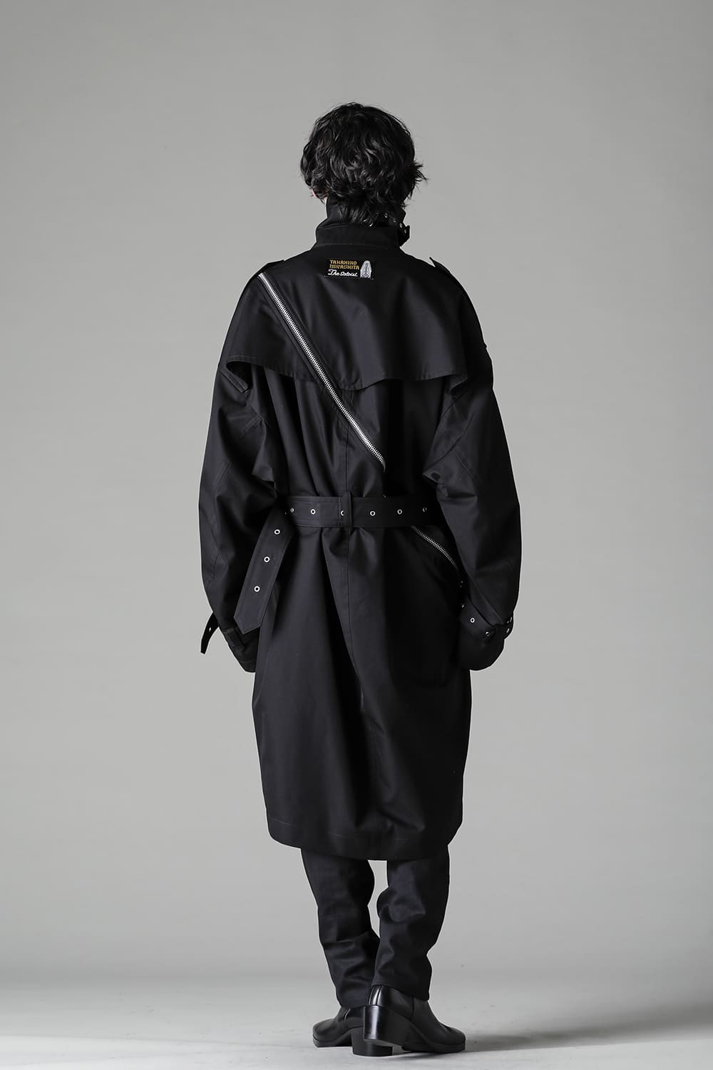 double zip balloon shaped trench coat