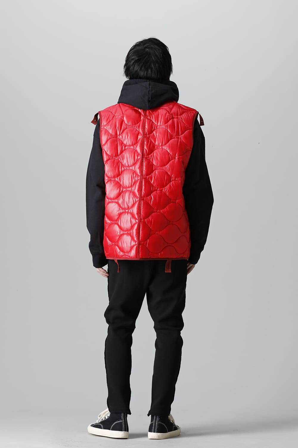 Oversized Quilting Liner Vest. Red