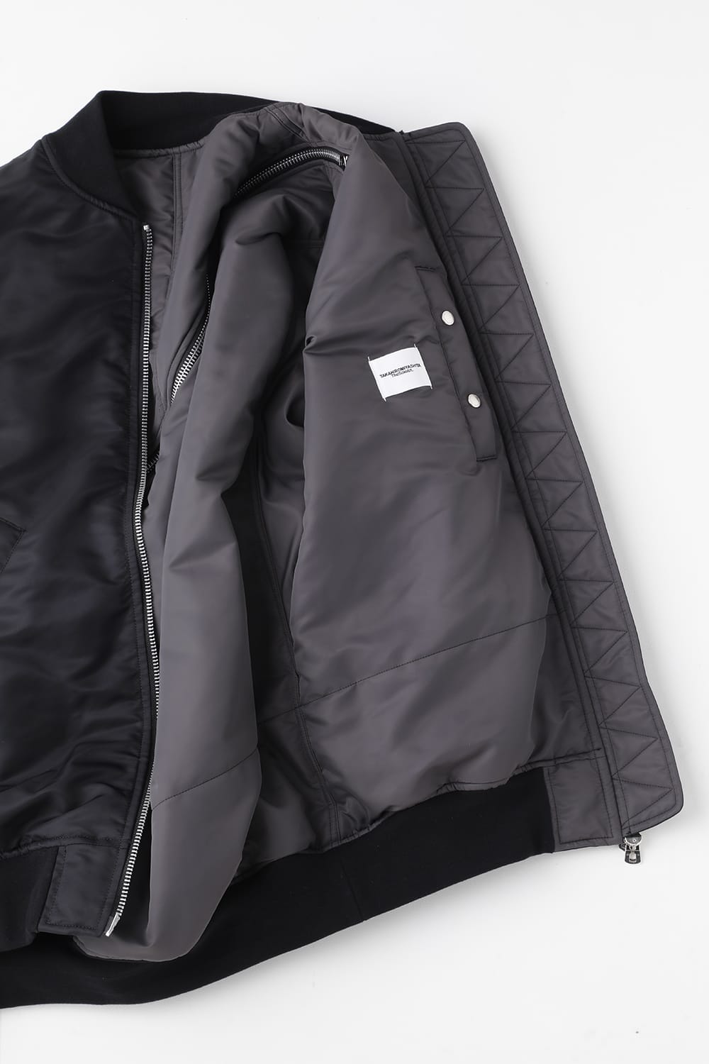 double zip balloon shaped bomber jacket