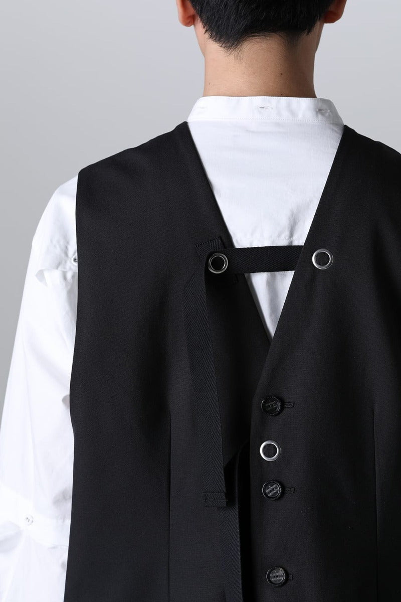 new two-way zip reverse odd vest.(solid)