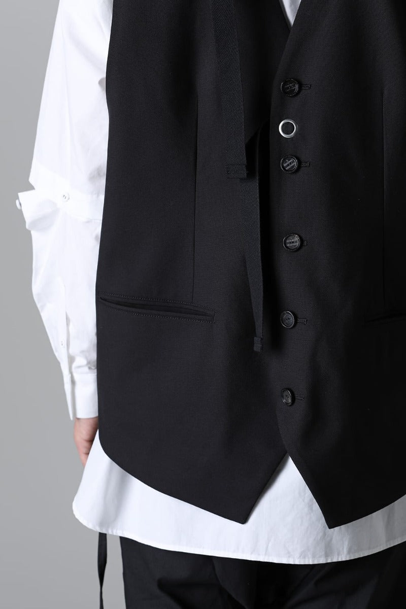 new two-way zip reverse odd vest.(solid)