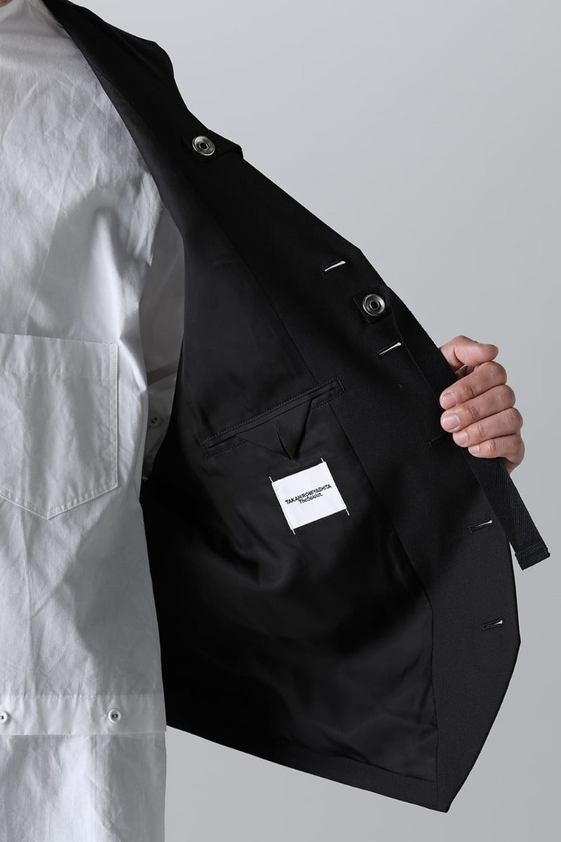 new two-way zip reverse odd vest.(solid)