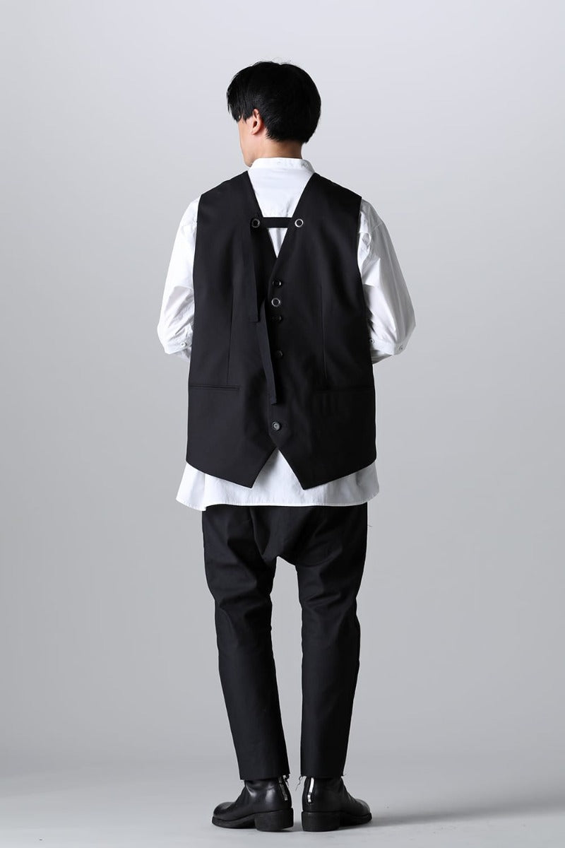 new two-way zip reverse odd vest.(solid)