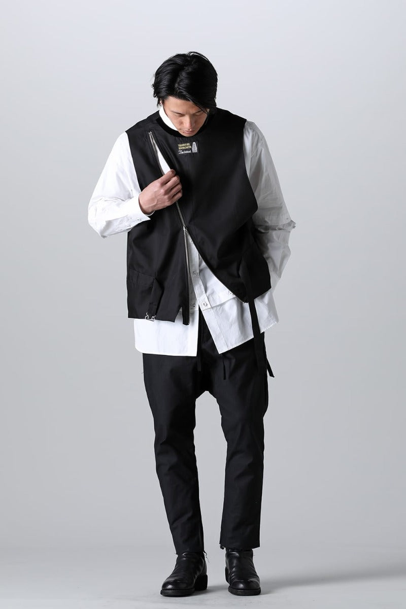 new two-way zip reverse odd vest.(solid)
