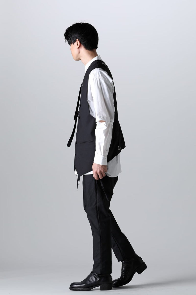 new two-way zip reverse odd vest.(solid)