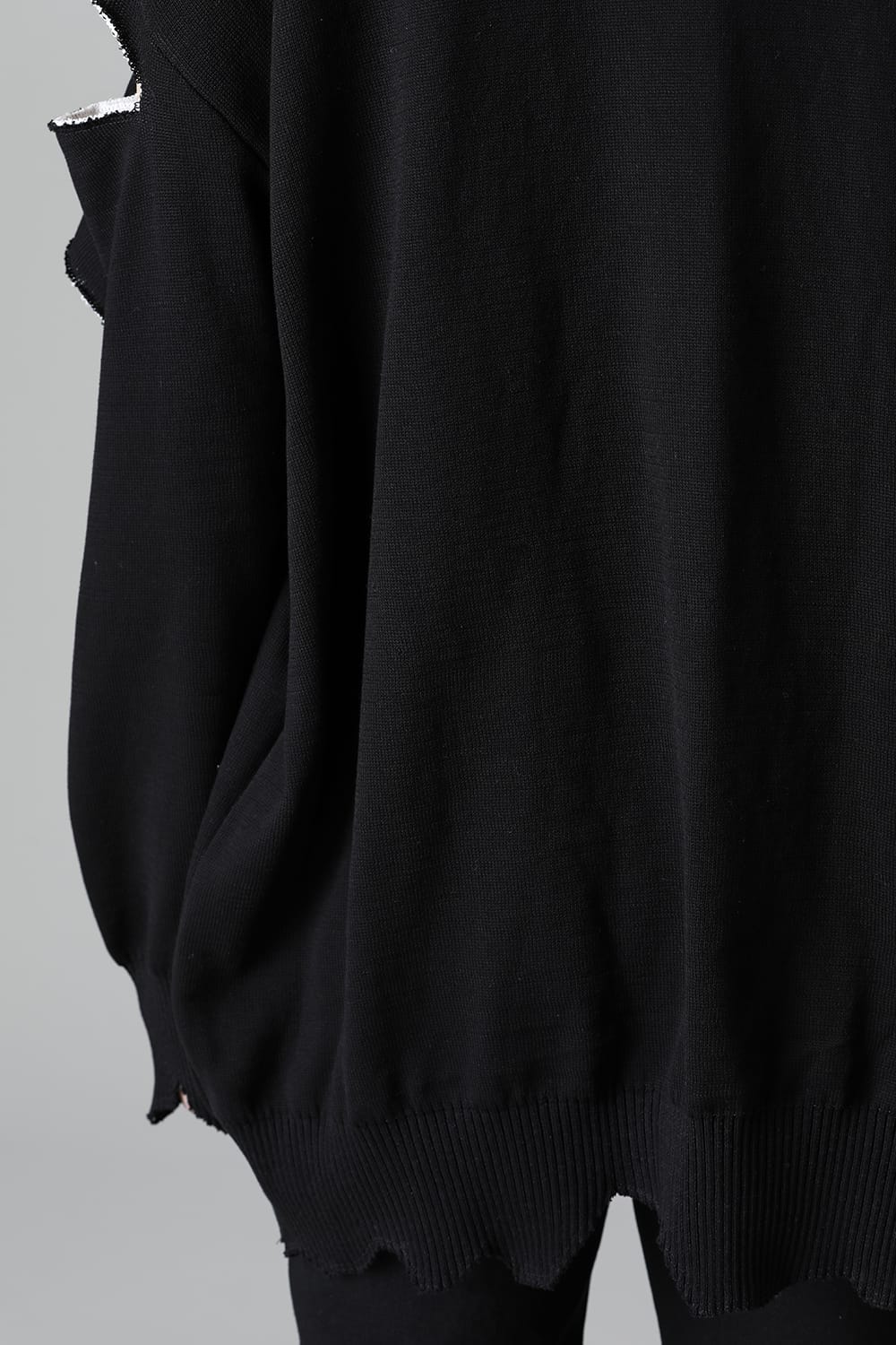 ルーズフィット クルーネックスウェット ジョセフザボ ブラック ホワイト