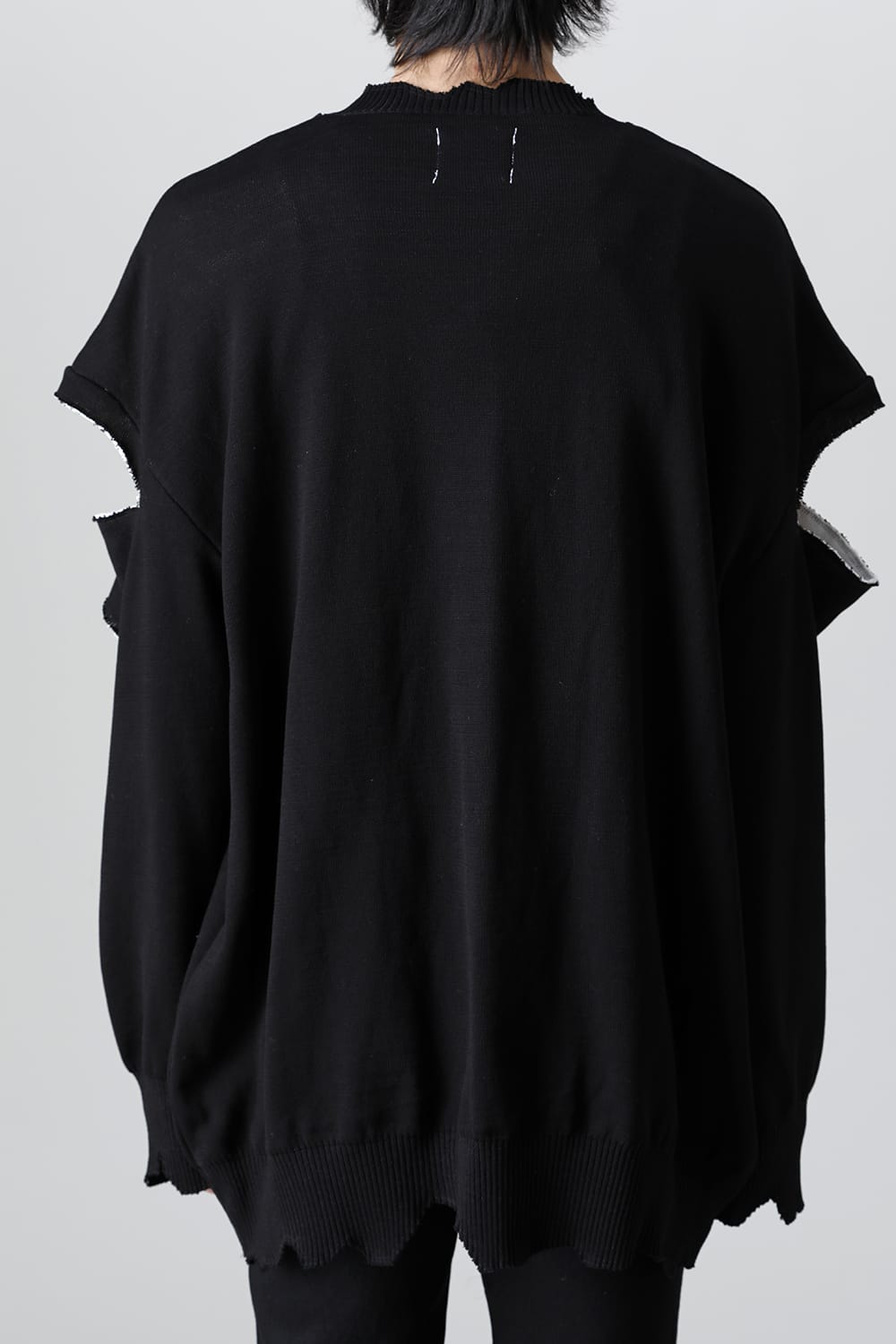 ルーズフィット クルーネックスウェット ジョセフザボ ブラック ホワイト