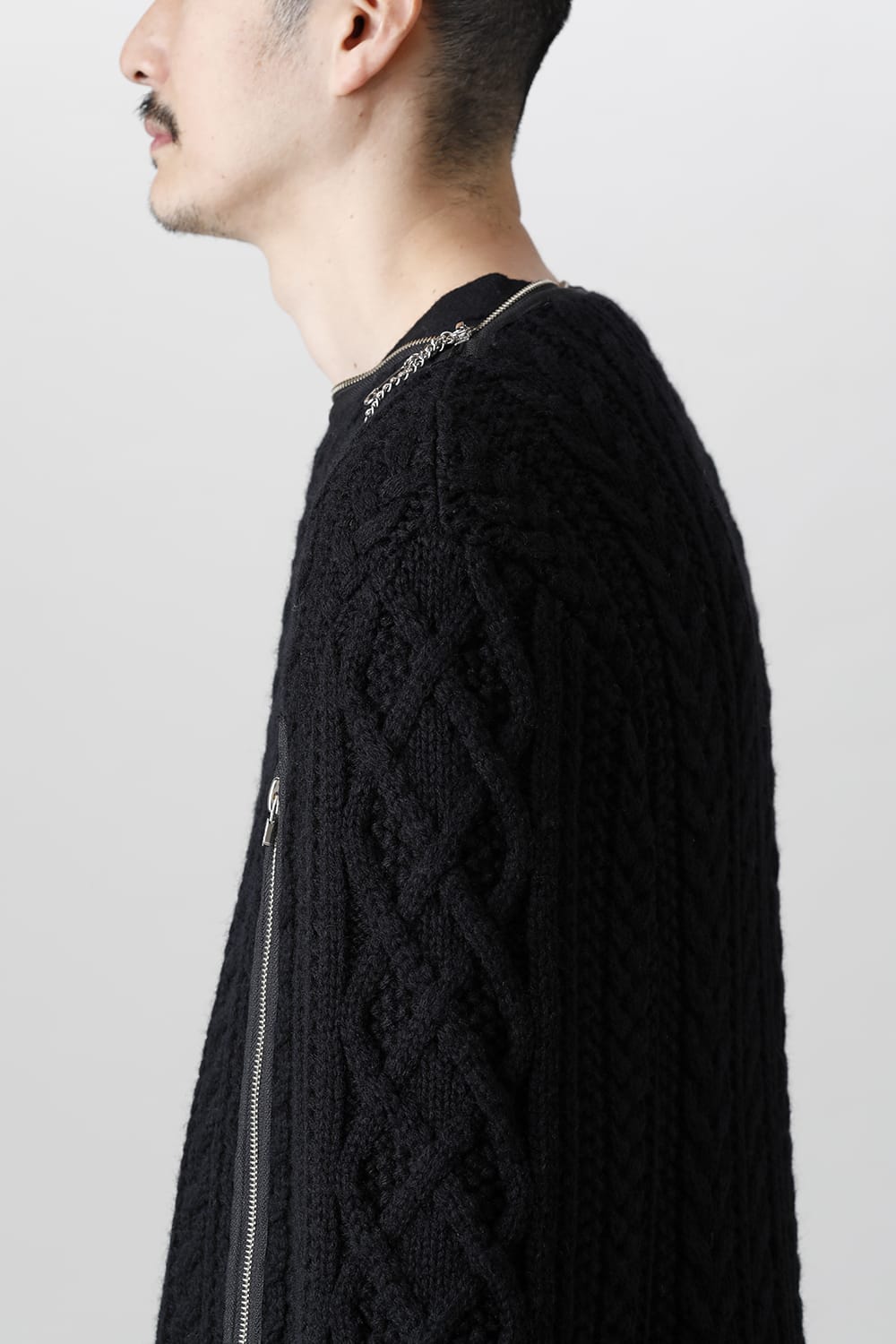 Boat Neck Aran Cape