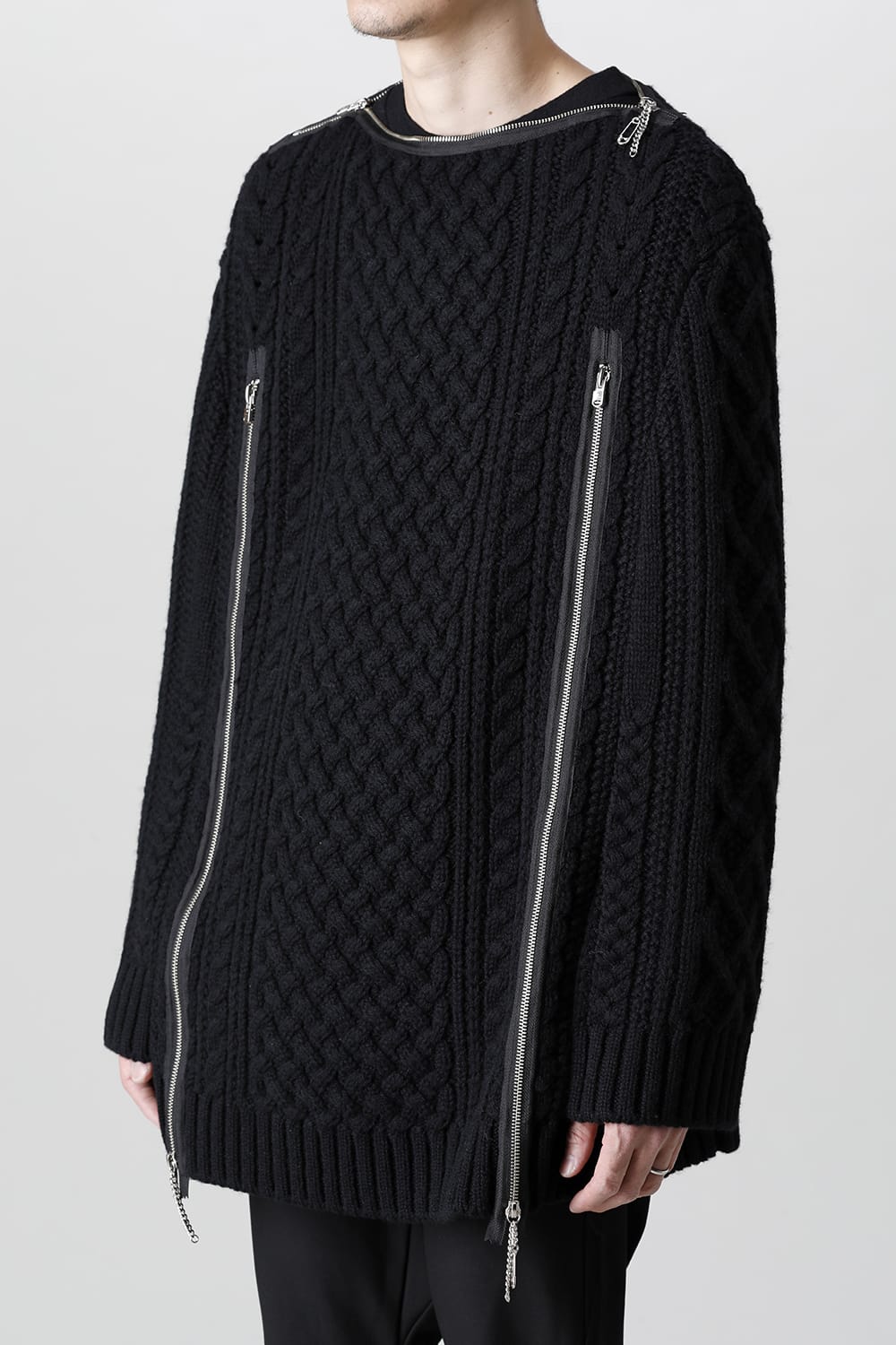 Boat Neck Aran Cape