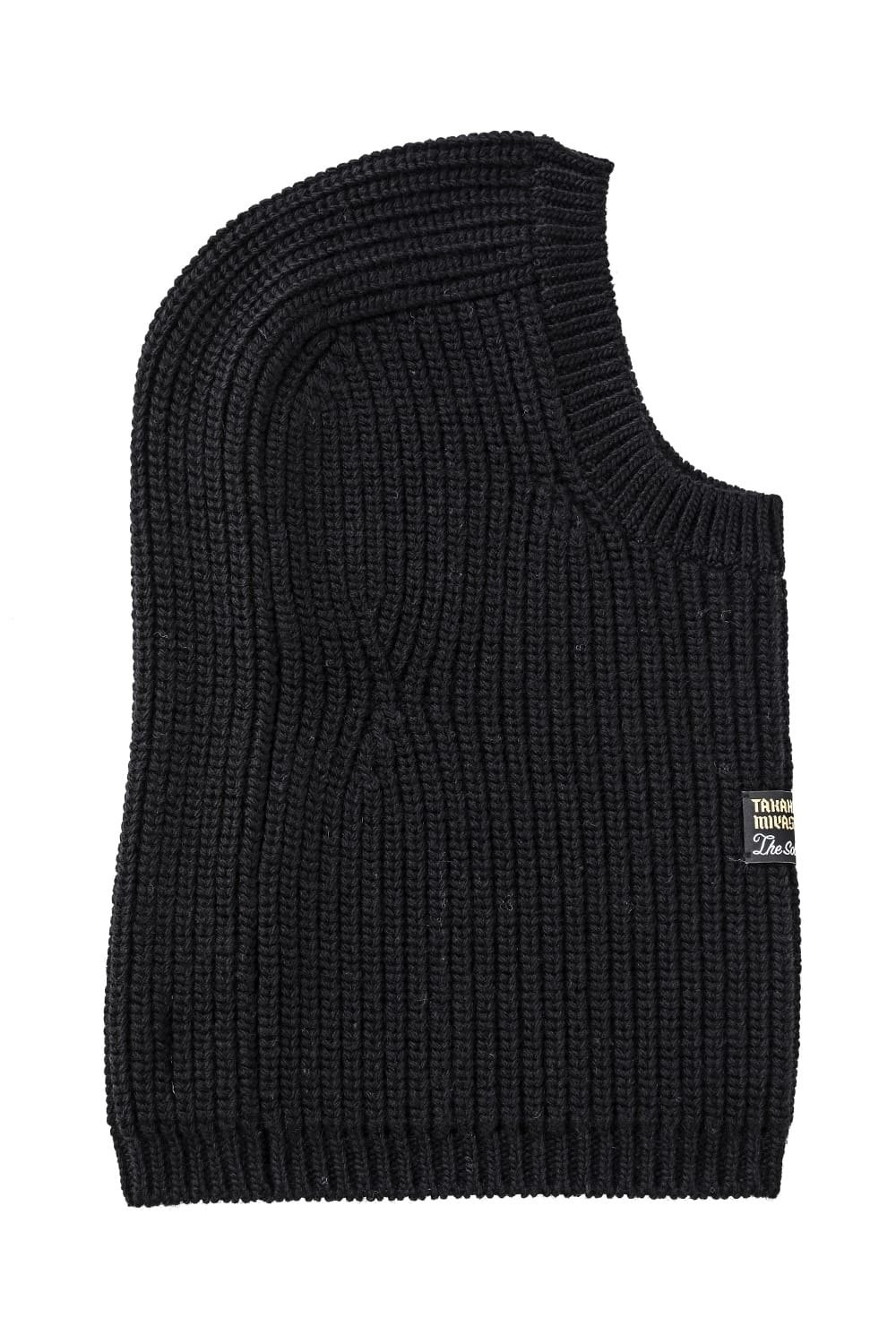 aran pattern balaclava Black