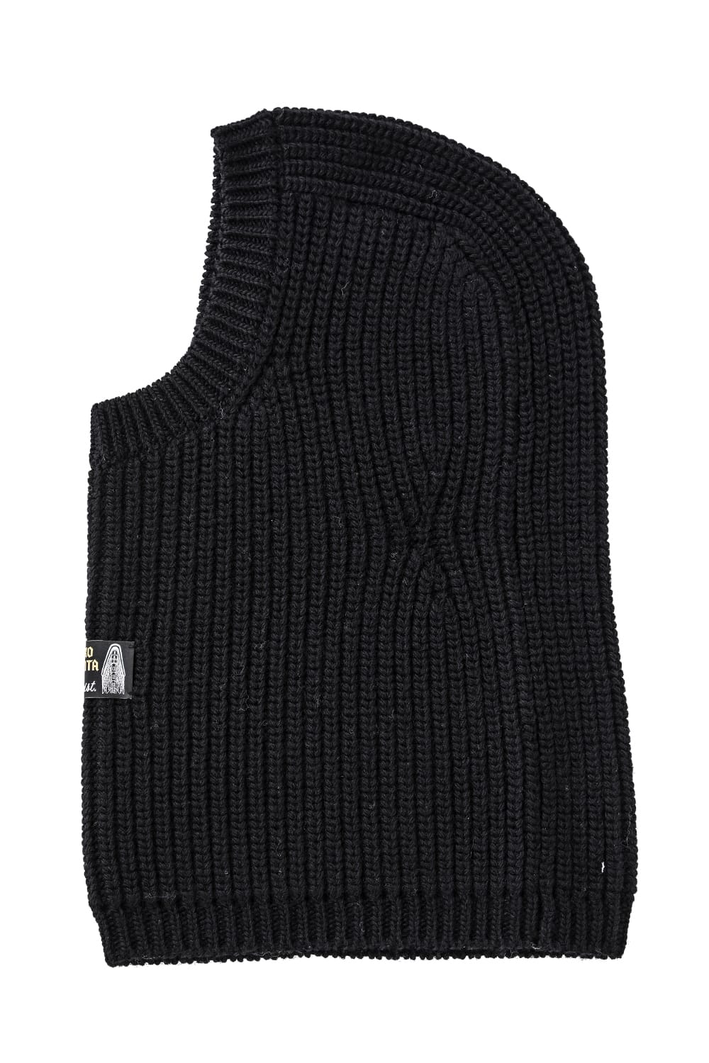 aran pattern balaclava Black