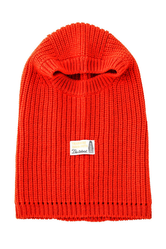 aran pattern balaclava Orange