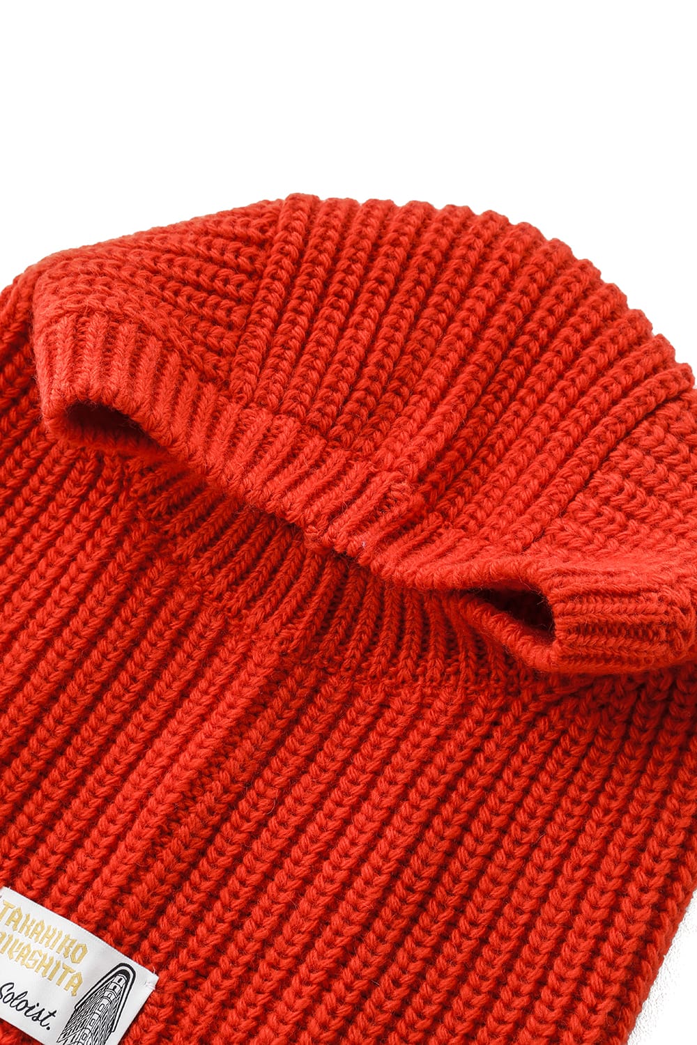 aran pattern balaclava Orange